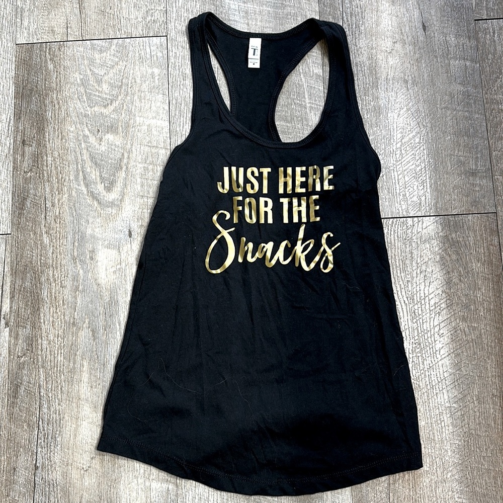 Black and gold racerback tank